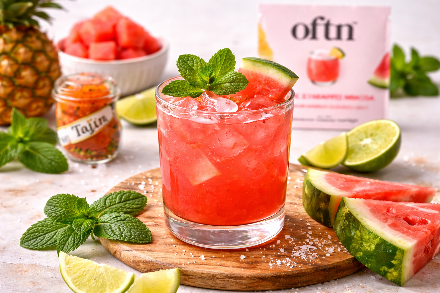 Skinny Watermelon Margarita Splash (Low Sugar Margarita Recipe)