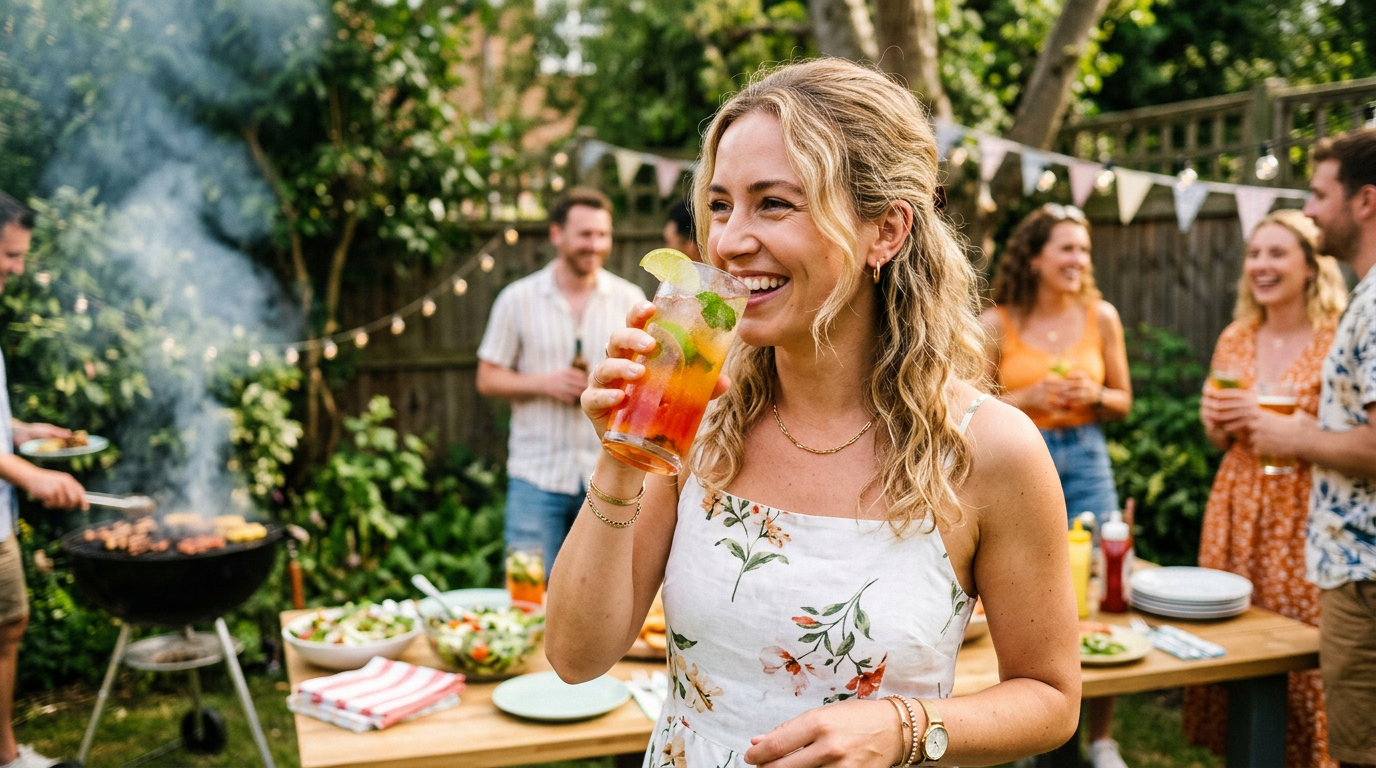 Labor Day and end-of-summer BBQ drinks spread